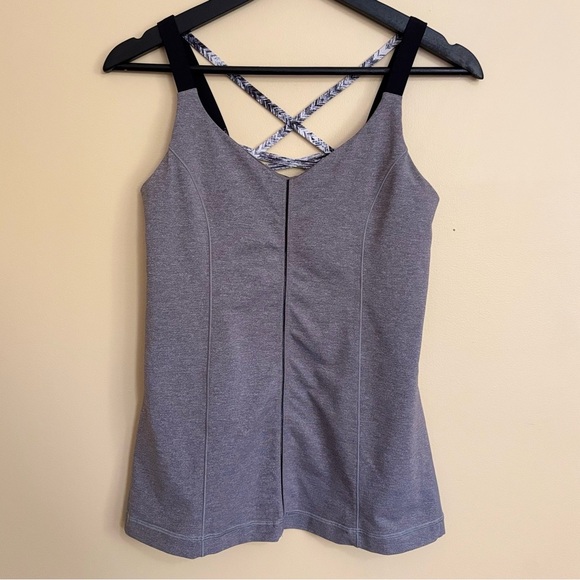 Lululemon Athletica|$15| Grey Strappy Fitness Tank Top Sz 6 - Picture 1 of 5